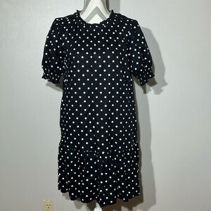 Free Assembly Sz Small Polka Dot Midi Dress